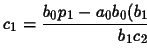 $\displaystyle c_0 = \frac{p_0}{(b_1c_2+1)b_0}$