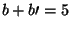 \( b+b\prime =5 \)